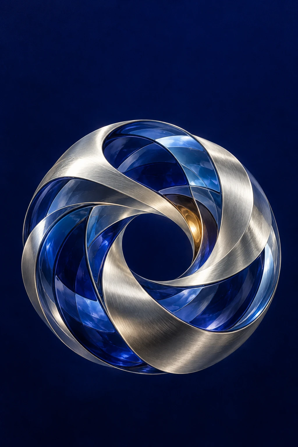 Abstract journal artwork showing overlapping geometric structures